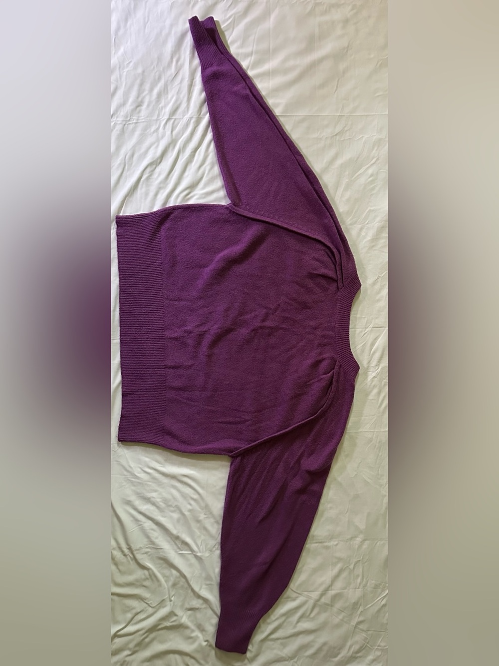 CAbi #4098 Purple V-Neck Luxury Pullover Sweater - Picture 3 of 4